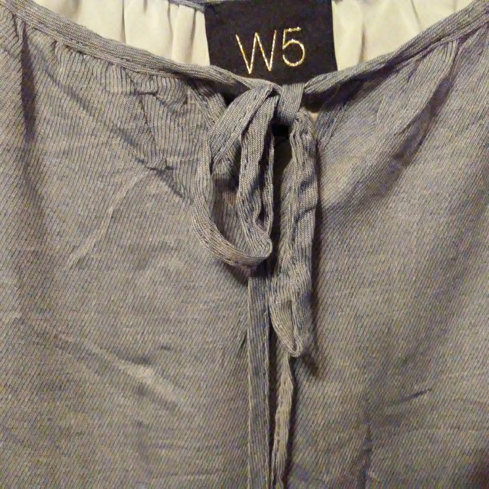 W5 Top Women's Sz M Boho Cold Shoulder Tunic Shirt - Picture 6 of 9
